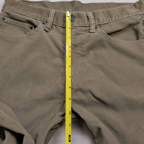 Levi’s 505 Corduroy Pants Mens 31x32 Straight Leg Tan White Tab Khaki - Picture 7 of 10